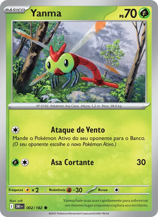 Carta Yanma, número 002/182 da coleção Rivais Predestinados