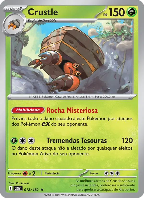 Carta Crustle, número 012/182 da coleção Rivais Predestinados