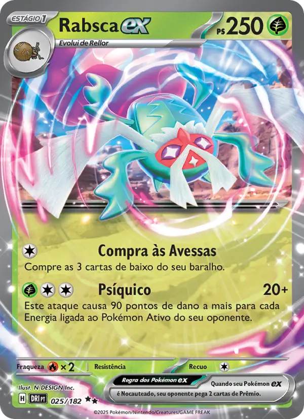 Carta Rabsca ex, número 025/182 da coleção Rivais Predestinados