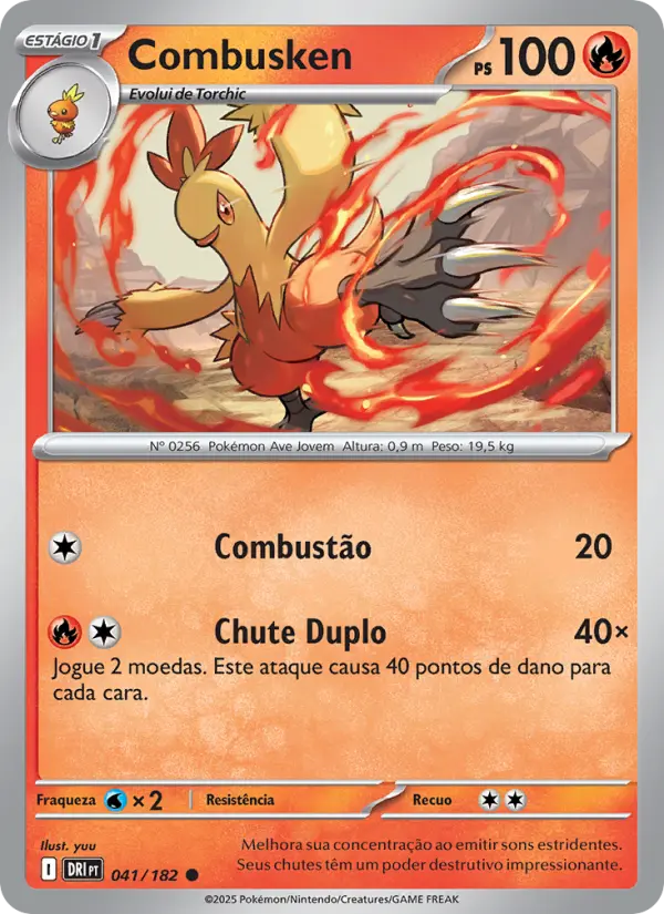 Carta Combusken, número 041/182 da coleção Rivais Predestinados