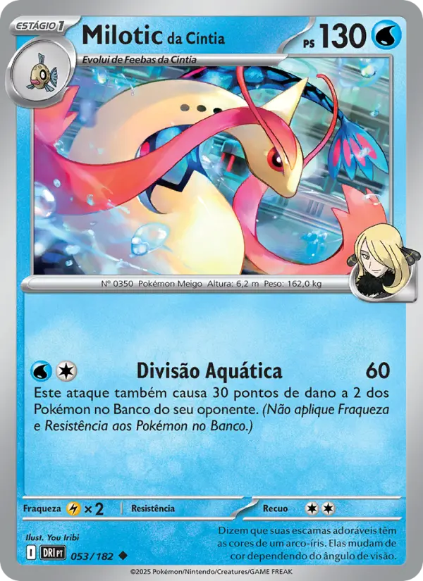 Carta Milotic da Cíntia, número 053/182 da coleção Rivais Predestinados