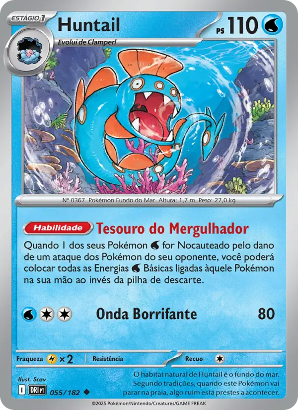 Carta Huntail, número 055/182 da coleção Rivais Predestinados