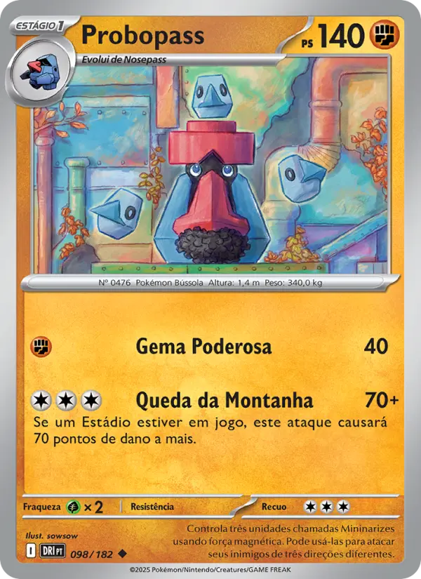 Carta Probopass, número 098/182 da coleção Rivais Predestinados