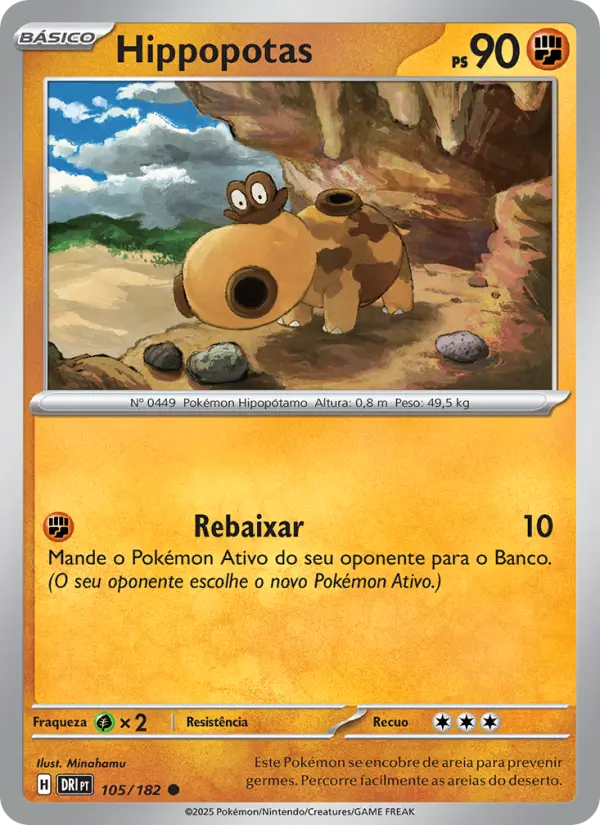 Carta Hippopotas, número 105/182 da coleção Rivais Predestinados