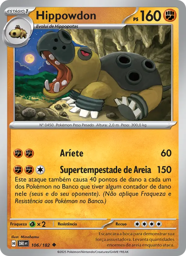 Carta Hippowdon, número 106/182 da coleção Rivais Predestinados