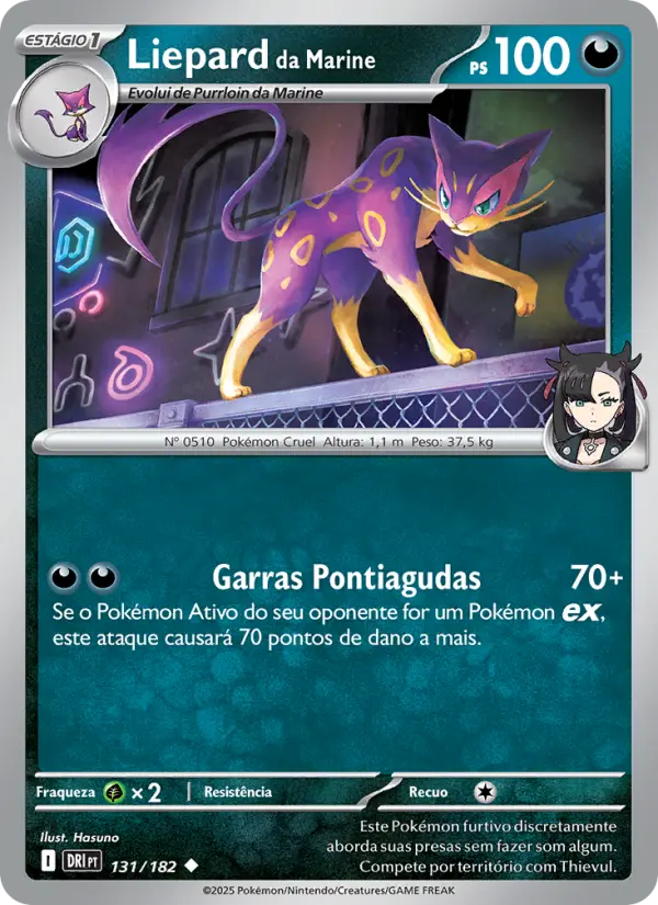 Carta Liepard da Marine, número 131/182 da coleção Rivais Predestinados