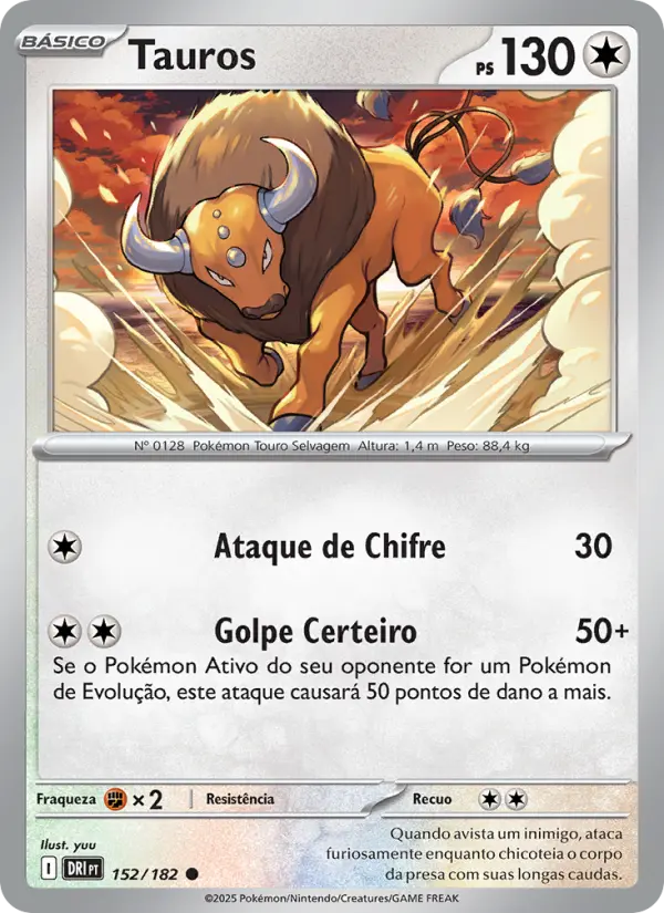 Carta Tauros, número 152/182 da coleção Rivais Predestinados