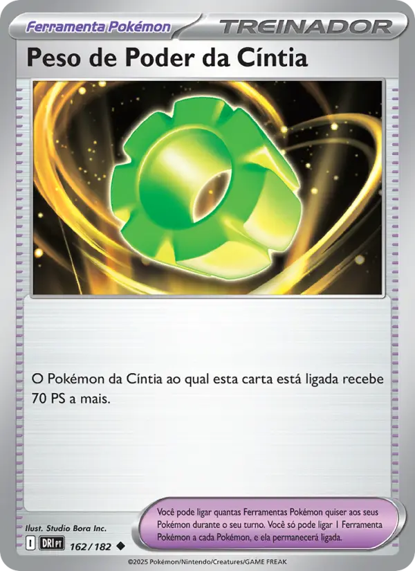 Carta Peso de Poder da Cíntia, número 162/182 da coleção Rivais Predestinados