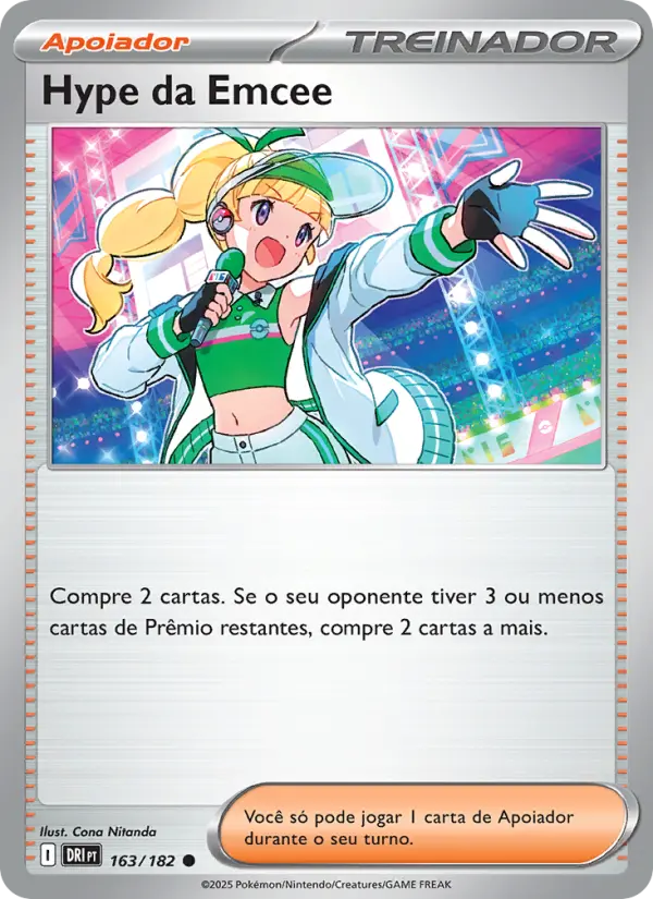 Carta Hype da Emcee, número 163/182 da coleção Rivais Predestinados