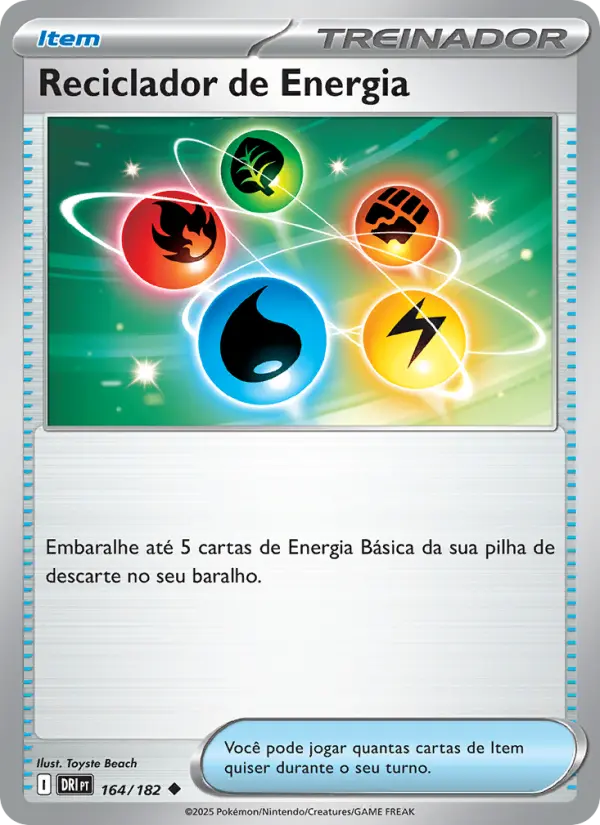 Carta Reciclador de Energia, número 164/182 da coleção Rivais Predestinados