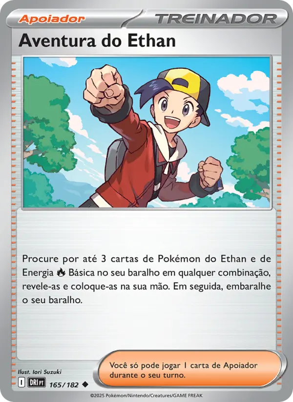 Carta Aventura do Ethan, número 165/182 da coleção Rivais Predestinados