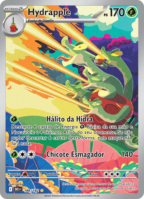 Carta Hydrapple, número 188/182 da coleção Rivais Predestinados