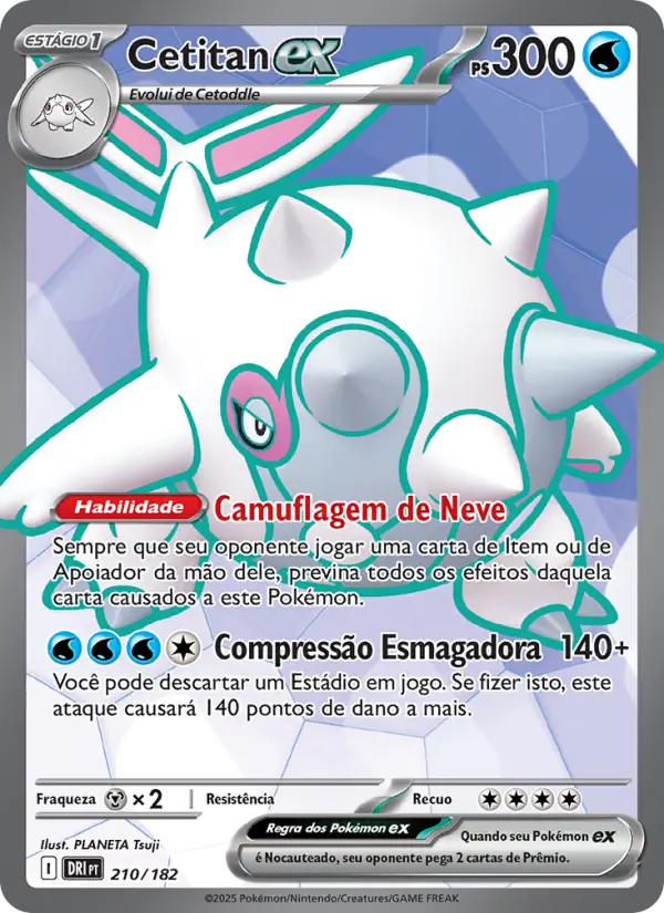 Carta Cetitan ex, número 210/182 da coleção Rivais Predestinados