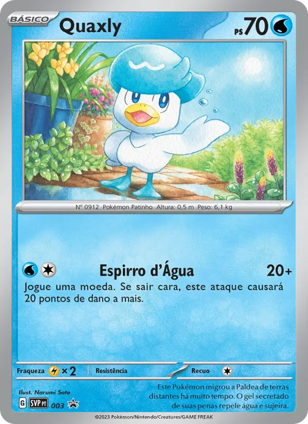 Carta Quaxly, número 003/225 da coleção SVP Black Star Promos