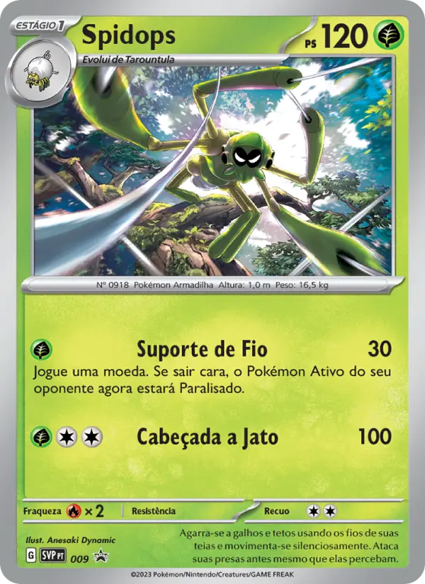 Carta Spidops, número 009/225 da coleção SVP Black Star Promos