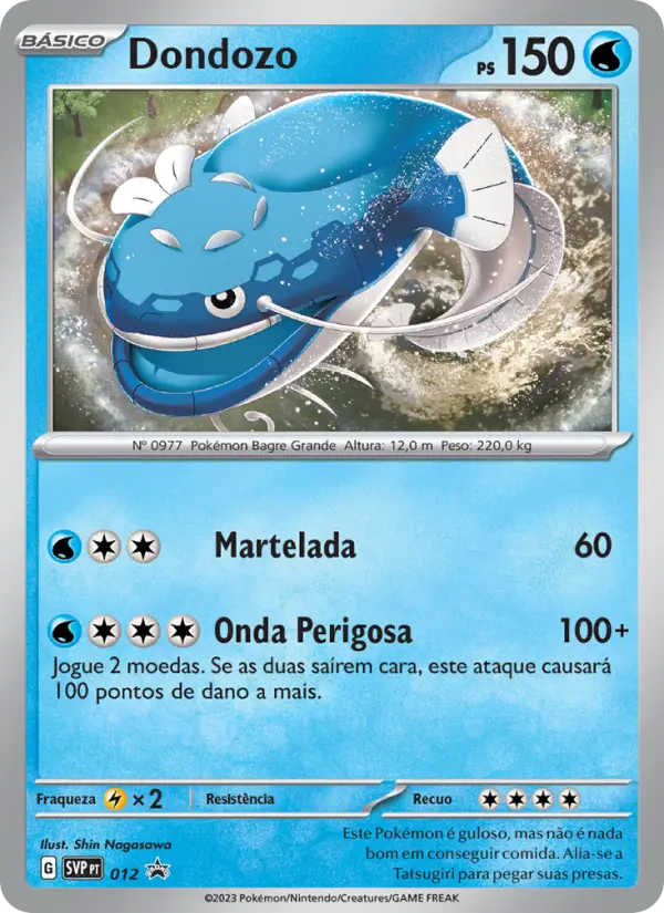 Carta Dondozo, número 012/225 da coleção SVP Black Star Promos