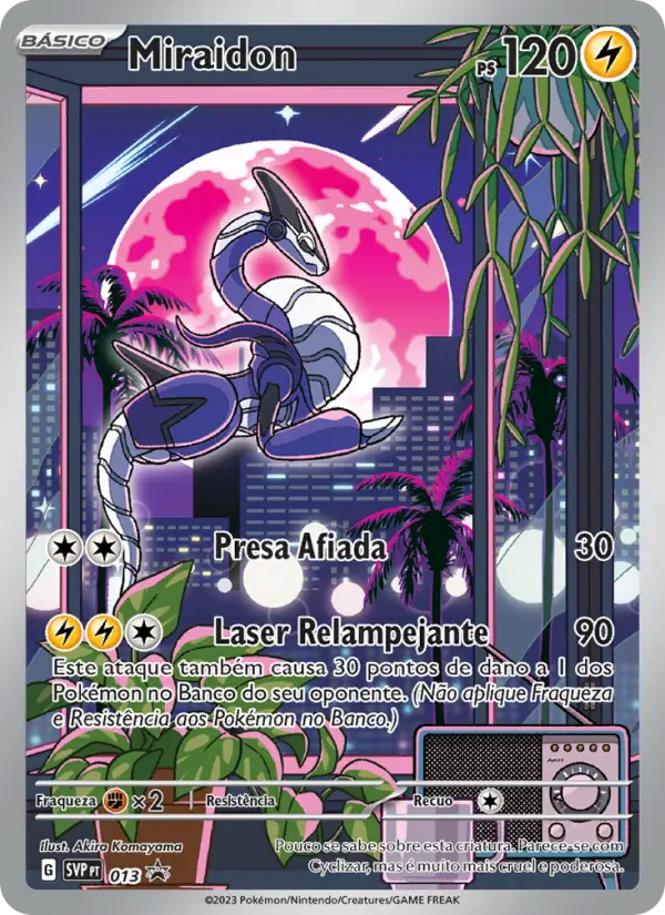 Carta Miraidon, número 013/225 da coleção SVP Black Star Promos