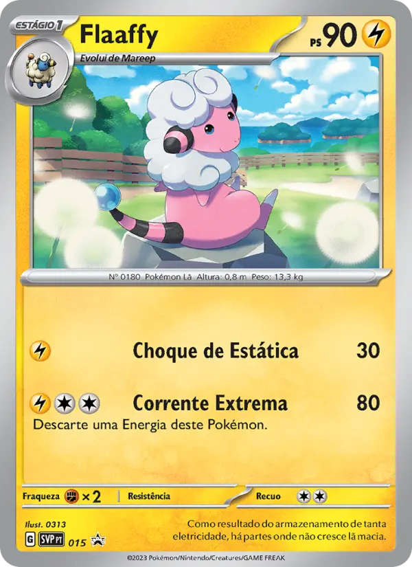 Carta Flaaffy, número 015/225 da coleção SVP Black Star Promos