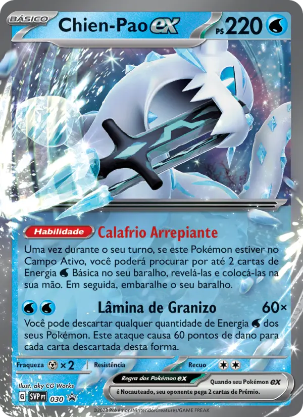 Carta Chien-Pao ex, número 030/225 da coleção SVP Black Star Promos
