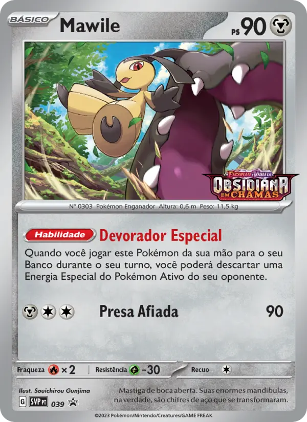 Carta Mawile, número 039/225 da coleção SVP Black Star Promos