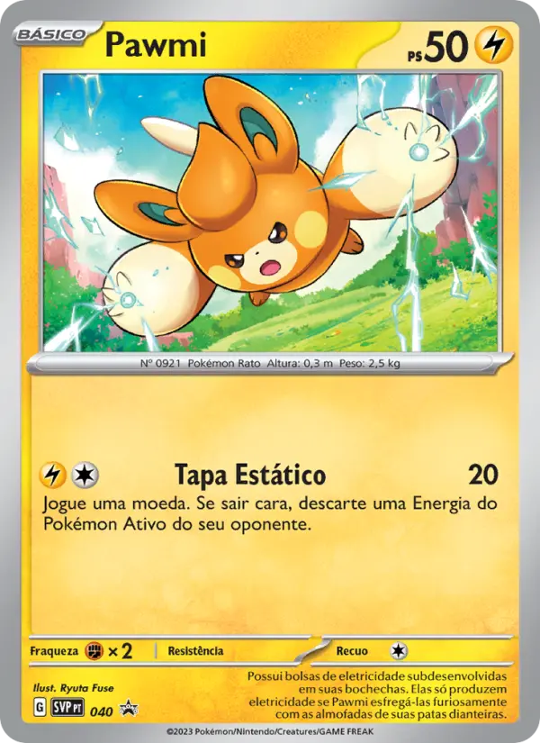 Carta Pawmi, número 040/225 da coleção SVP Black Star Promos