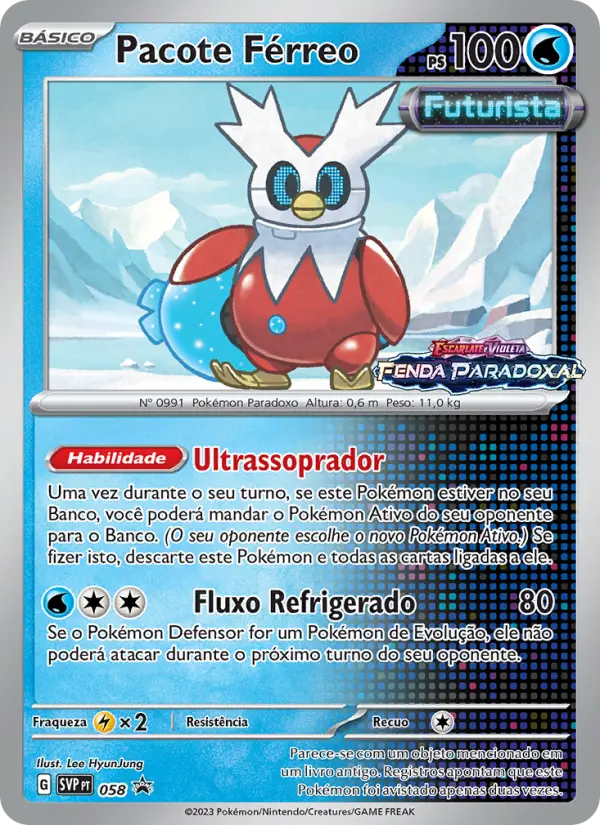 Carta Pacote Férreo, número 058/225 da coleção SVP Black Star Promos