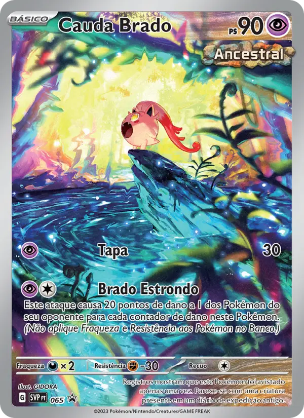 Carta Cauda Brado, número 065/225 da coleção SVP Black Star Promos