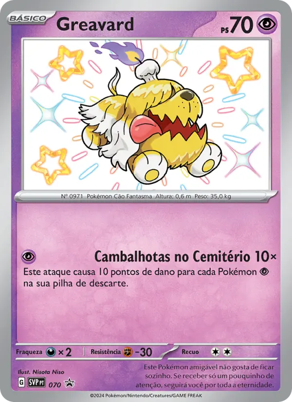 Carta Greavard, número 070/225 da coleção SVP Black Star Promos