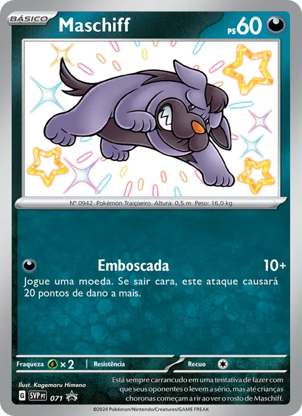 Carta Maschiff, número 071/225 da coleção SVP Black Star Promos