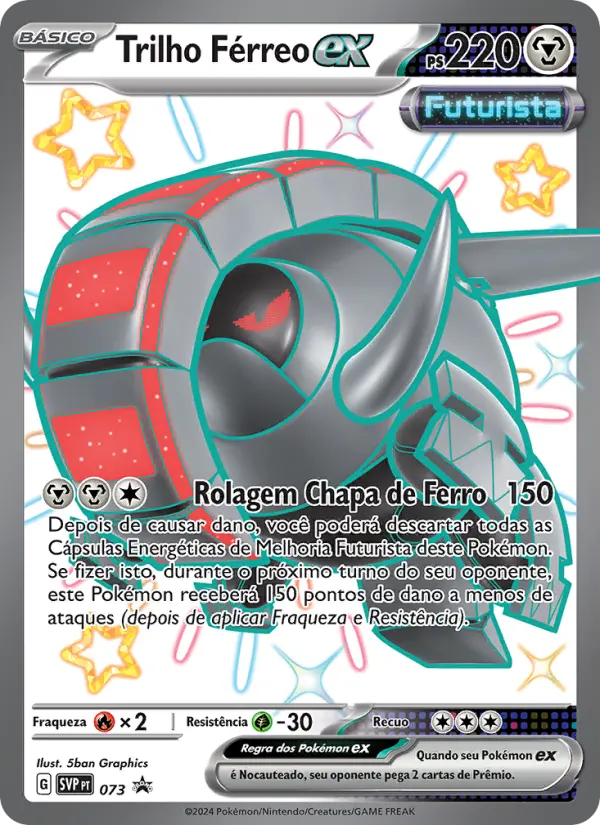 Carta Trilho Férreo ex, número 073/225 da coleção SVP Black Star Promos