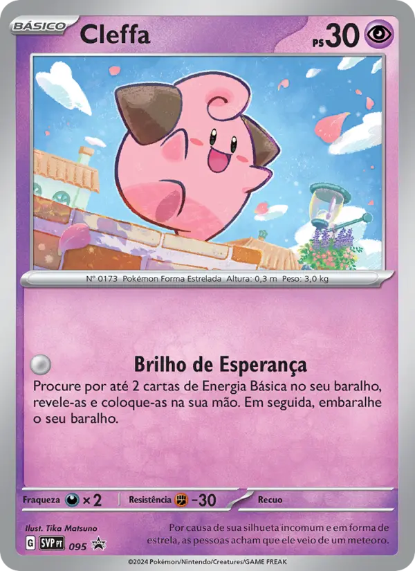 Carta Cleffa, número 095/225 da coleção SVP Black Star Promos