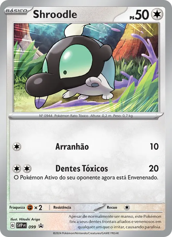 Carta Shroodle, número 099/225 da coleção SVP Black Star Promos