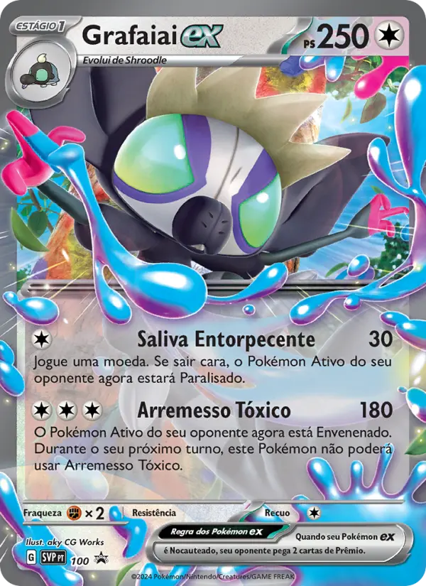 Carta Grafaiai ex, número 100/225 da coleção SVP Black Star Promos