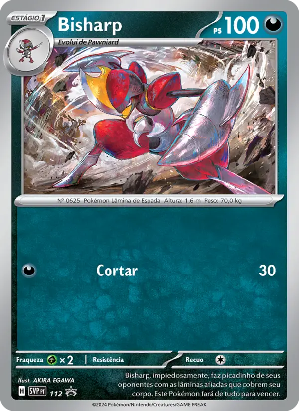 Carta Bisharp, número 112/225 da coleção SVP Black Star Promos