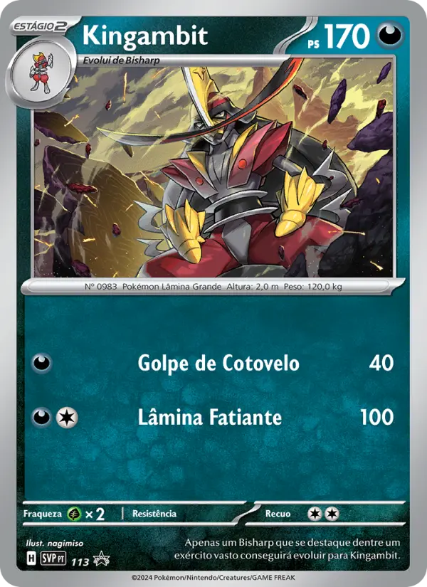 Carta Kingambit, número 113/225 da coleção SVP Black Star Promos