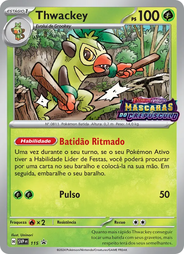 Carta Thwackey, número 115/225 da coleção SVP Black Star Promos