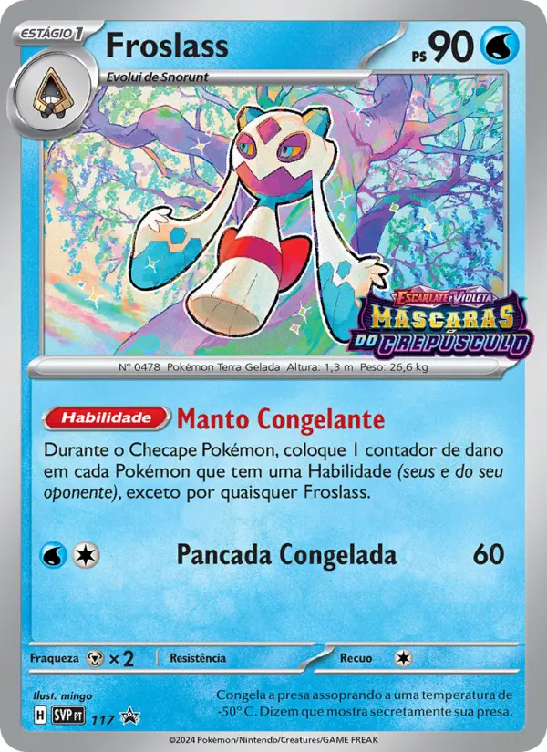 Carta Froslass, número 117/225 da coleção SVP Black Star Promos