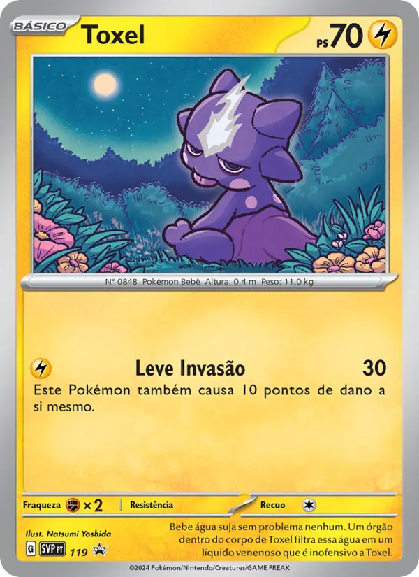 Carta Toxel, número 119/225 da coleção SVP Black Star Promos