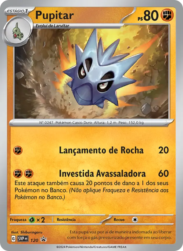 Carta Pupitar, número 120/225 da coleção SVP Black Star Promos