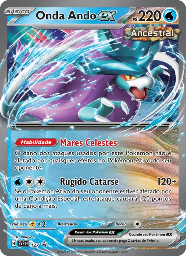 Carta Onda Ando ex, número 127/225 da coleção SVP Black Star Promos