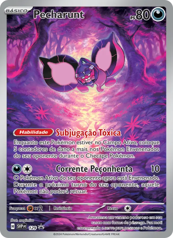 Carta Pecharunt, número 129/225 da coleção SVP Black Star Promos