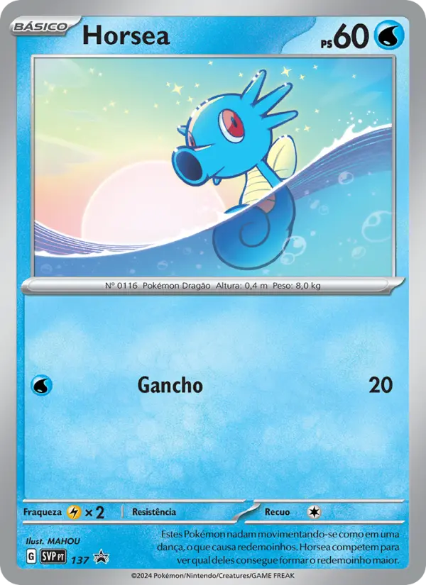 Carta Horsea, número 137/225 da coleção SVP Black Star Promos