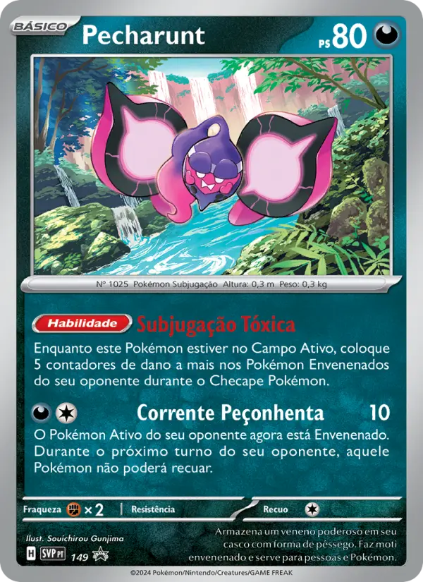 Carta Pecharunt, número 149/225 da coleção SVP Black Star Promos
