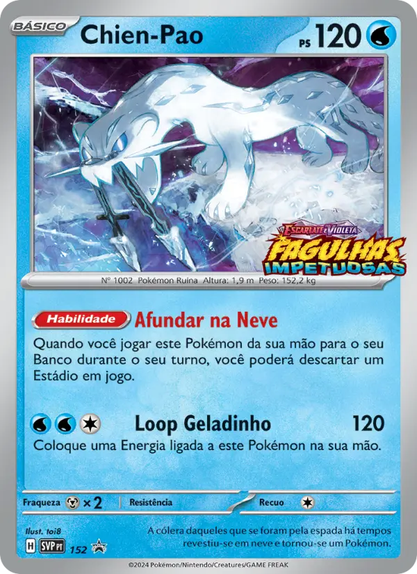 Carta Chien-Pao, número 152/225 da coleção SVP Black Star Promos