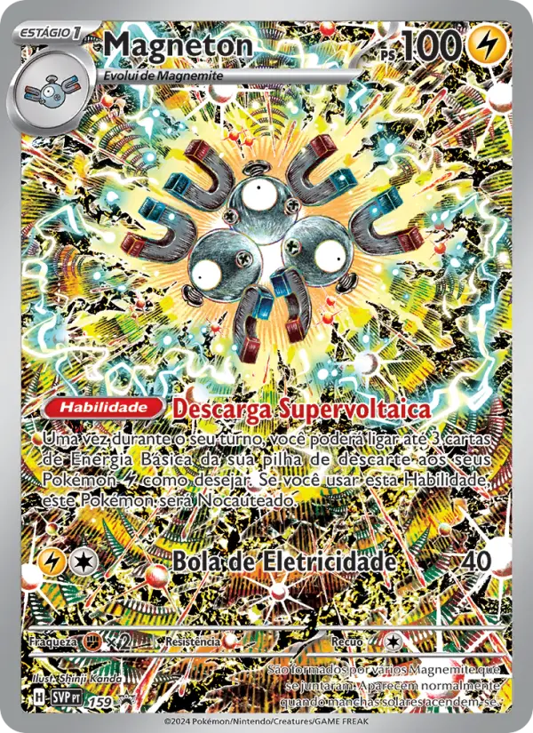 Carta Magneton, número 159/225 da coleção SVP Black Star Promos