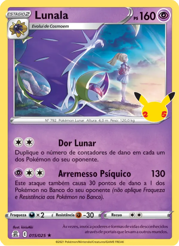 Carta Lunala, número 15/25 da coleção Celebrações