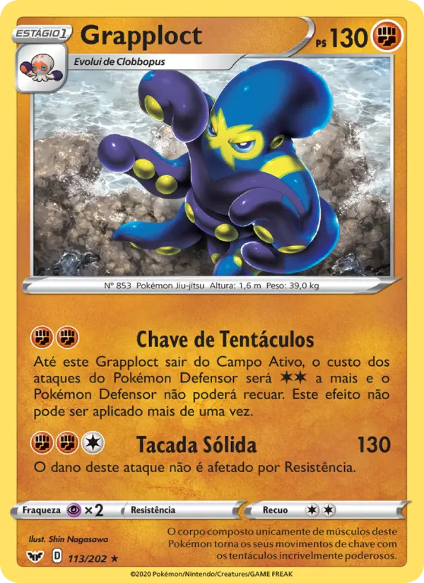 Carta Grapploct, número 113/202 da coleção Espada e Escudo