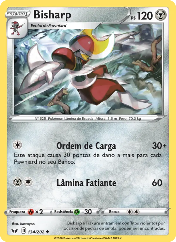 Carta Bisharp, número 134/202 da coleção Espada e Escudo