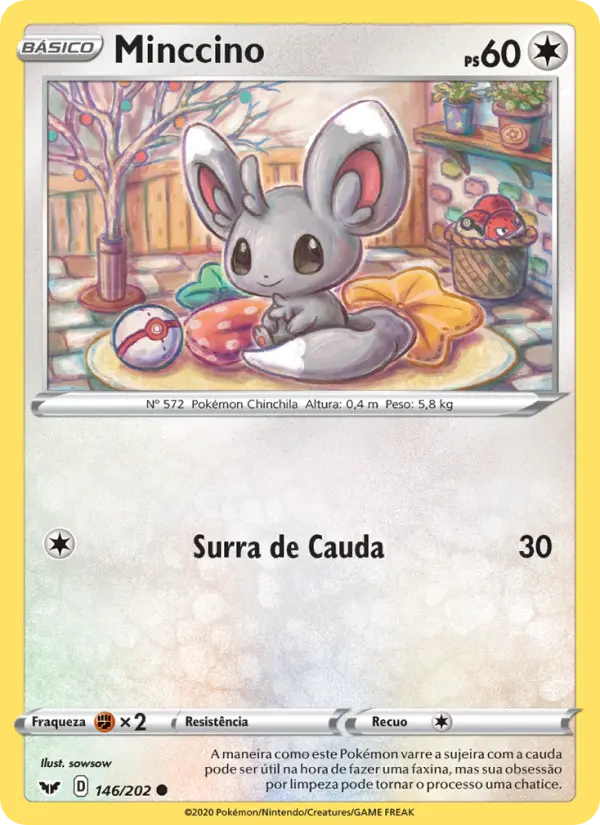 Carta Minccino, número 146/202 da coleção Espada e Escudo
