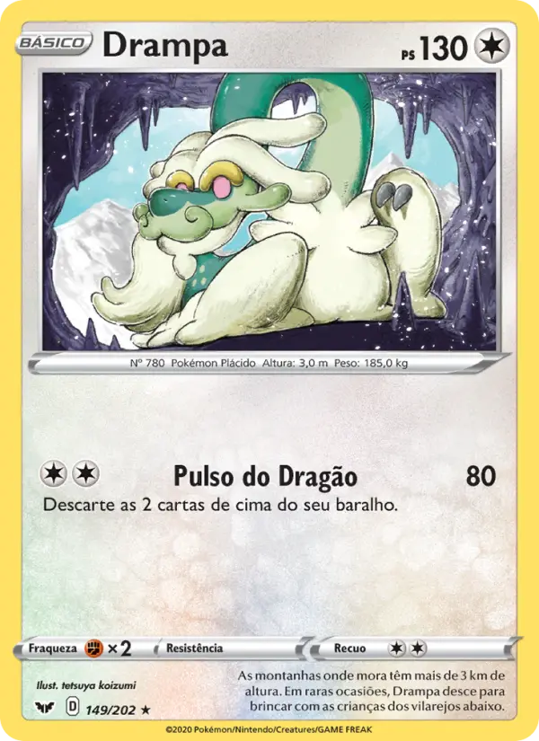 Carta Drampa, número 149/202 da coleção Espada e Escudo